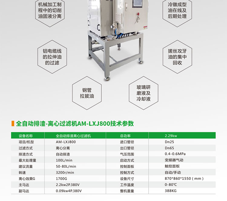 全主动排渣离心污染机